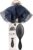 Kitsch Blue Hair Bow & Black Wet Dry Brush Detangler Bundle
