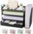 Kitsure Desk Organizer – 4-Tier Office Desk Accessories with Drawer ＆ Pen Holder, Tool-Free Assembly Organizer with Non-Slip Pads, for Office Supplies Storage, Plastic, 13.3″ x 8.0″ x 10.8″, Black