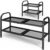 Kitsure Expandable Shoe Rack – 2-Tier Shoe Storage with High-Density Metal Shelves, Easy to Assemble, Space Saving Shoe Rack for Closet, Entryway, Garage, 18.1-29.5″ x 11.4″ x 17.1″, Black