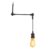 Kiven Can Light Conversion Kit for 4/5/6 Inch Recessed Housing to Pendant Light, Adjustable Offset Extension Swivel Arm Swings, 90° Vertical Rotation, E26 Screw-in Adapter – Black TB0119