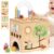 KizKnows Wooden Activity Cube Montessori Toys for Toddlers Age 12 Months