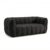 KKdema 2 Person Giant Bean Bag Couch, Oversized Fluffy Floor Sofa with 2 Pillows, Lazy Pumpkin Shredded Foam Lounger, Stain-Resistant Cozy Daybed for Living Room, Chenille Black