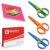 KlayXira 3 PCS Safety Scissors Set, Plastic Craft Training Shears, Decorative Edge Paper Cutting Tools for Art Handmade Projects