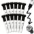 KleenSlate (12) Pack Large Black Dry Erase Markers with Eraser Cap, Round Point