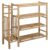 KLOVBCMF Natural Bamboo Shoe Rack with Shelf, Hallway Shoe Organizer Holds Up to 16 Pairs, Sturdy and Lightweight Storage for Indoor Use, Easy Assembly Required, 34.65 x 10.63 x 31.50