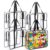 Klyyo Clyro 4 Pack 16 x 20 x 6.7 in Extra Large Clear PVC Storage Bags with Zipper and Handles, Waterproof Reusable Storage Organizer Bags for Board Games, Puzzles, Building Blocks & Travel (Black)