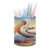 KMRHOUTIQ PU Leather Round Pen Holder Pelican Birds Desk Organizer