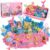 KNASON Mermaid Sensory Bin, Play Sand Kit for Girls and Boys Ages 3 4 5 6 7