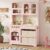 knoworld Play Kitchen for Kids, Wooden Toy Kitchen Set with Smart Storage & Accessories, Toddler Kitchen Playset with Stove & Oven, Pretend Play Set, Gift for Ages 3-8, Pink