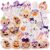 Koazava 108 Pcs Halloween Stickers, Cute Ghost Pumpkin Decals for Kids Craft, Holographic Self-Adhesive Sticker for Halloween Party Favor Decor Supplie Classroom Reward Envelope Card Seal, 2x2in Each