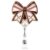 Koazava 2 Pcs Baseball Bow Badge Reel with Alligator Clip, Cute Glitter Retractable ID Badge Holder for Woman Teacher Nurse RN CNA MA, Acrylic Gifts & Accessories for Work, Game Day, Baseball Season