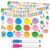 Koazava 2Pcs Spanish Birthday Chart For Classroom Including 2 Magnetic Attachment Pens, Feliz Cumpleaños Poster, Reusable Calendar Bulletin Board Decor & Supply for Bilingual Teacher Student, 17×12 In