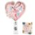 Koazava Cute OBGYN Badge Reel, OB Tech ID Shaker Badge Holder with Retractable Clip, Pink Labor and Delivery Badge Reel for RN CNA CNM OB/GYN Obstetric Nurse Doctor Gifts