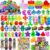 Kocici 128 Pcs Party Favors, Prize Box Toys for Kids Classroom, Treasure Chest, Pinata Fillers, Goodie Bags Stuffers Bulk, Fidget Toys Set