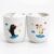 KOIMYSA Ceramic Coffee Mug 2 Pack, 12oz Ceramic Coffee Cup with Sip Hole, Cute Cats Phone Call Espresso Cups, Reusable To Go Coffee Cups for Kitchen, Dining & Travel (Blue, Pink)