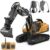 kolegend 3 in 1 Remote Control Excavator Toy 14 Channel RC Excavator Toy for Boys 3-12 with Bucket/Claw/Drill 2.4GHz Full Functional Construction Vehicles Toys Gift for 6 7 8 9 10 Years Old Kids Boys