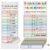 Kolldenn Daily Schedule Pocket Chart, 13+1 Scheduling Pocket Chart with 32 Pieces Reusable Cards Visual Schedule for School Office Home Preschool Activity (Rainbow)