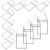 KOMBIUDA 12pcs Reusable Dry Erase Plastic Sleeves Hanging Sheet Protectors Made of Pet Material, Easy Erase Multipurpose Document Holders for School and Construction Site