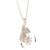 KONPJE Fidget Necklace for Women – Gold Rotating Heart Flower Necklace with Cubic Zirconia Bear Pendant – Adjustable Chunky Anxiety Relief Fashion Statement Jewelry