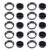KONTONTY 50pcs Plastic Piggy Bank Bottom Plug for Plaster Figurine and Saving Box, Lightweight and Easy to Use Double Layer Closure, Black Round Lid Replacement for Money Storage