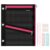 KONVINIT Pencil Case with Supplies, Black Durable 3 Ring Binder Pencil Pouch