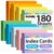Koogel 180PCS Large Blank Index Cards 5×8, 9 Neon Colors Flash Cards