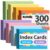 Koogel 300 Count Index Cards 3×5, Colored Flash Cards Ruled on Both Side