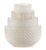 KooK Ceramic Mixing Bowls, Nesting Set of 4, Embossed Kitchen Dishware, Prep, Serving, Gift, Microwave and Dishwasher Safe, 20/44/98/145 oz, Narbonne Collection (Ivory)