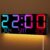 Koovind 16″ Large Digital Wall Clock, Corded RGB LED Clock for Classroom