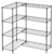 KoreJet 4-Tier Metal Storage Shelving Unit, 1200 lbs Heavy-Duty Adjustable Wire Shelves, Horizontal or L-Shaped Garage Shelving, Black, 33.5″ W x 15.8″ D x 59.5″ H