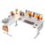 Korfile 63″ L Shaped Standing Desk Height Adjustable Memory Presets White