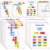 Kosiz 10 Packs Multiplication & Division Plastic Whiteboards 6″x 8″ Double-Sided Dry Erase Board Division Boards Math Manipulative Lapboard for School Practice Home Teaching Aid Educational Tool