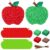 Kosiz 24 Sets Back to School Apple Crafts Kit Tissue Paper Apple DIY Craft Apples Crafts Hanging Decor for Back to School Art Project Supplies Gift
