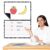 Kosiz 2 Pcs Magnetic Draw Write Paper 22 x 17 Inch Dry Erase Handwriting Lined Board for Classroom Whiteboard Writing Chart Magnetic Newsprint Handwriting Paper Homeschool Teaching Supplies (Cute)
