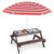 KOTEK Kids Picnic Table, 4 in 1 Sand and Water Tables w/Detachable Tabletop, 2 Removable Play Boxes, Foldable & Height Adjustable Umbrella, Wood Sensory Table and Bench for Outdoors, Indoors (Red)
