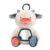 Koty Musical Tummy Time Toy,Baby Mirror Toy 3 Years Old, Infant Sensory Toy with Crinkle Sounds, Textures, Mirror & Melody Music Box for Tummy Time and Self-Discovery (White Cow)