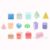 kowaku 15 Pieces Geometric Solid Blocks 3D Shapes Learning Toy Educational Set with Disassemblable Bodies Visual Mathematics Model Suitable for