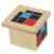 kowaku Child-Centered Cube Textured Wooden Cube Colorful Geometric Puzzle for Kids, Playroom