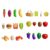 kowaku Cutting Play Pretend Food, Pretend Fruit Vegetables Accessory with Basket Kitchen Pretend Food Set for Gift, 22Pcs