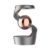 kowaku Desktop Top Rotator Ornament Built from, Array, Grey + Rose Gold Bead, Desktop Suspension Gyroscope, Decompression Toy, Aluminum Alloy, Grey Frame with Rose Gold Bead