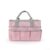 kowaku Educational Storage Pouch Organizer Tote Bag Utility With Multiple Compartments And Side Pockets In Sturdy Polyester For Classroom And Craft Use, Array, Pink Grey