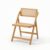 kowaku Folding Seat Cane Chair Folding Chair Dining Chair Chair with Lightweight Build and Easy Storage Suitable for Dining Rooms Study Areas Guest Seating Small Apartments, Natural