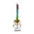 kowaku Human Spine Model Skeleton Model Vertebral Column Pelvis Femur Heads Nerves Discs Color Coded PVC Construction on Display Stand Suitable