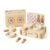 kowaku Tabletop Culinary Play Set Colorful Wooden Kitchen Playset Water-Based Pots and Pans Playset for Kids , Cream Yellow Desktop Kitchen