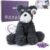 KOWSI® Microwavable Heating Pad Schnauzer Dog Plush – Weighted Stuffed Animal Toy Tourmaline Beads & Lavender – 1.1 lb for Long Lasting Cozy Warmth & Relaxation – Includes Gift Box & Greeting Card