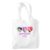 Kpop Demon Hunters Huntrix Hearts Grocery Travel Reusable Tote Bag, White, 38X42Cm