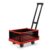 KQFCAZRE Foldable Trolley with Basket Silent Foldable Utility Cart Space-Saving Folding Cart with Wheels for Grocery Shopping, Red