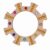 KQFCAZRE Gem Inlay Stacker Unpainted Wooden Stacking Shade Recognition Wooden Circular Toy, Yellow