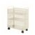 KQFCAZRE Mesh Storage Rack Open-Grid Three-Tier Organizer Industrial Style Bookshelf with Handles for Teachers, Beneath-Desk, White, Three-Tier with Wheels