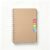 Kraft Spiral Notebook with Color Index Tabs, College Ruled Lined Journal, A5 Hardcover Notebook with Sticky Page Markers, Office School Meeting Notebook for Notes Planning & Organizing